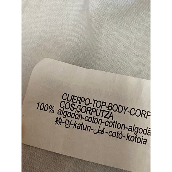 Zara Women Beige White Knit Layered Long Sleeve Peasant Shirt Blouse Top Size XS - Picture 4 of 4